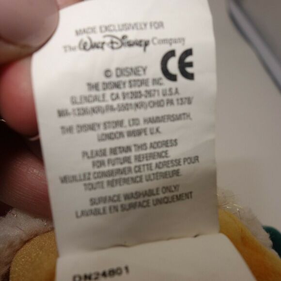 2001 Disney Store Winnie the Pooh Bear Drummer Boy Christmas Bean Plush - Picture 9 of 9